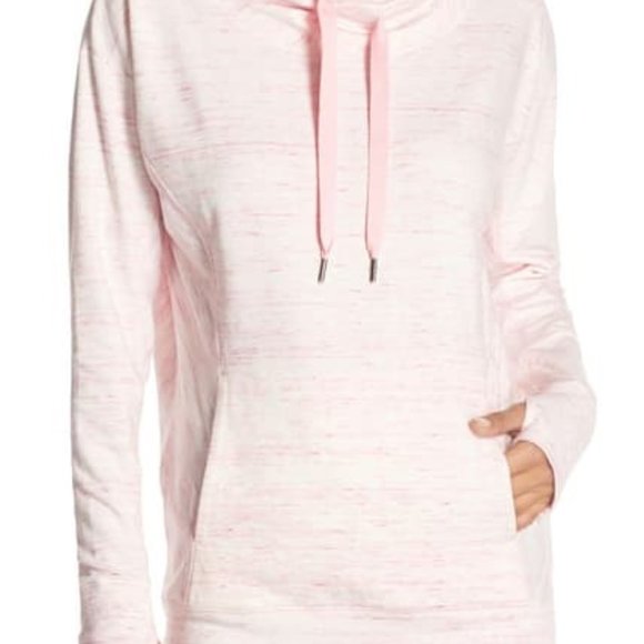 Zella Tops - Pink heathered Zella sweatshirt with pockets
